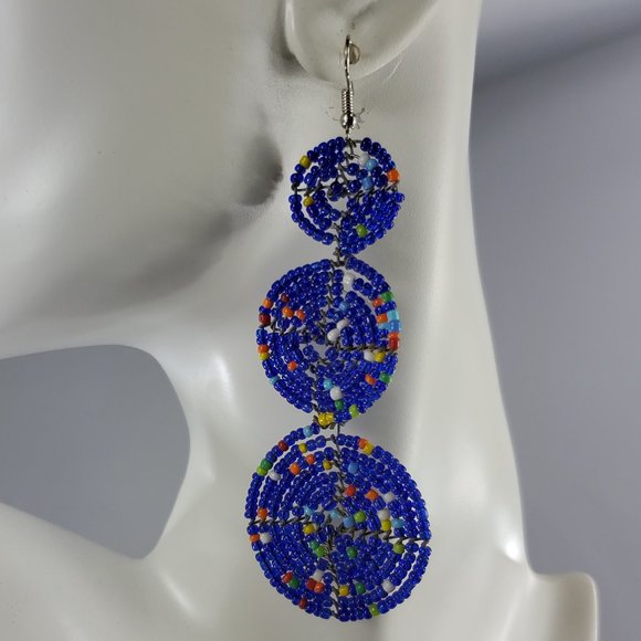 Handmade Jewelry - African (Kenyan) Handmade Earrings, Maasai Beads